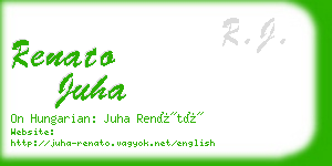 renato juha business card